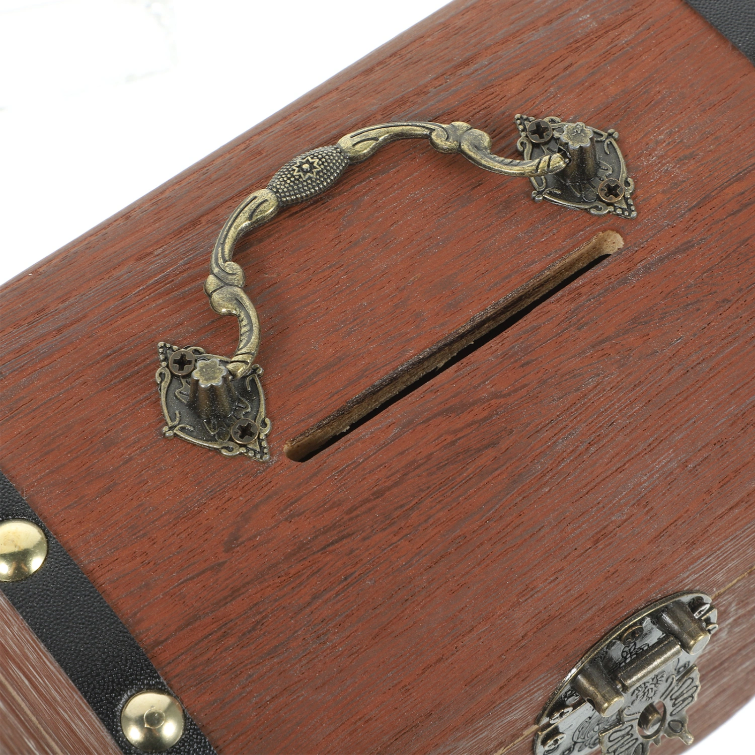 Antique Wooden Box Rectangle Wooden Storage Box Decorative Wood Box Treasure Chest