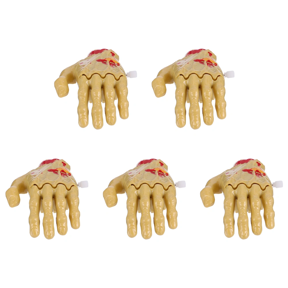 5pcs Halloween Wind Up Toy Pop-Up Toy Ghost Hand Clockwork Toy (As shown)