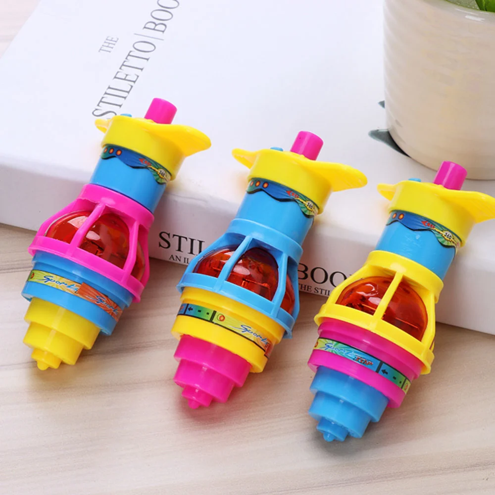 6pcs Kids Rotating Flashing Colorful Toy Chindren Winding Up Toys