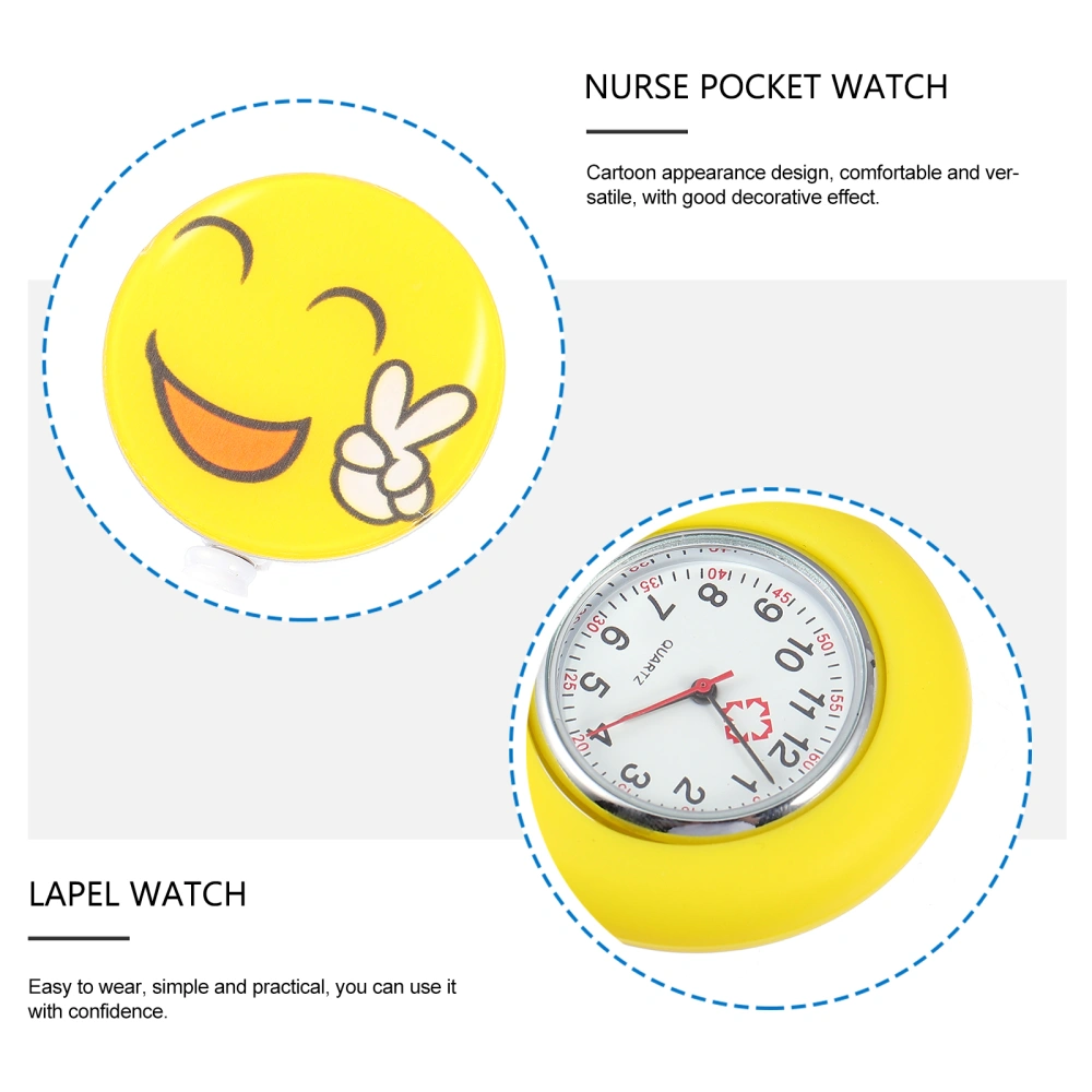 1pc Cartoon Pocket Watch Practical Nurse Watch Convenient Nurse Clip Watch