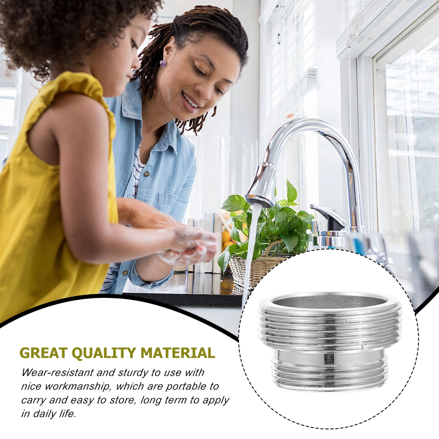 5pcs Faucet Aerator Connector Copper Faucet Aerator Adapter Kitchen Accessories