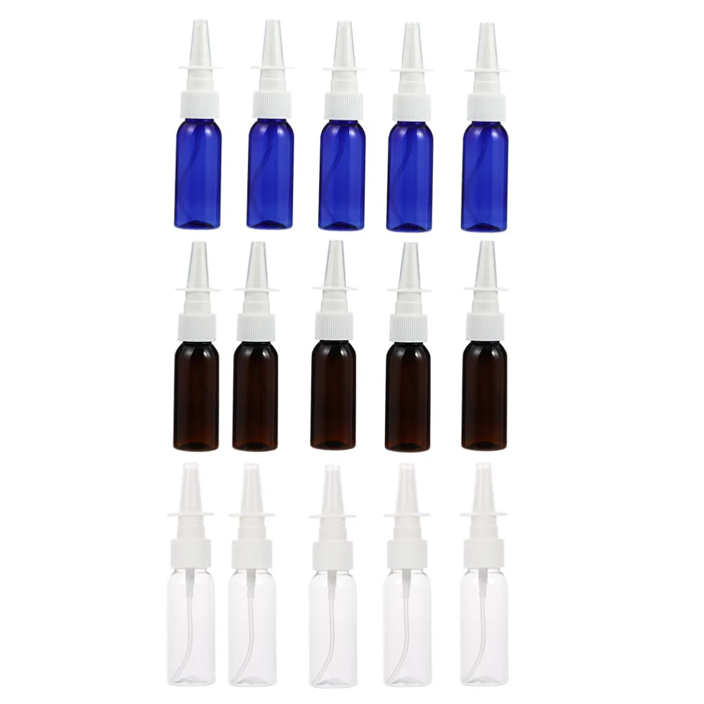 15Pcs Nasal Spray Bottle Cosmetics Empty Bottle Traveling Liquid Sub Bottle