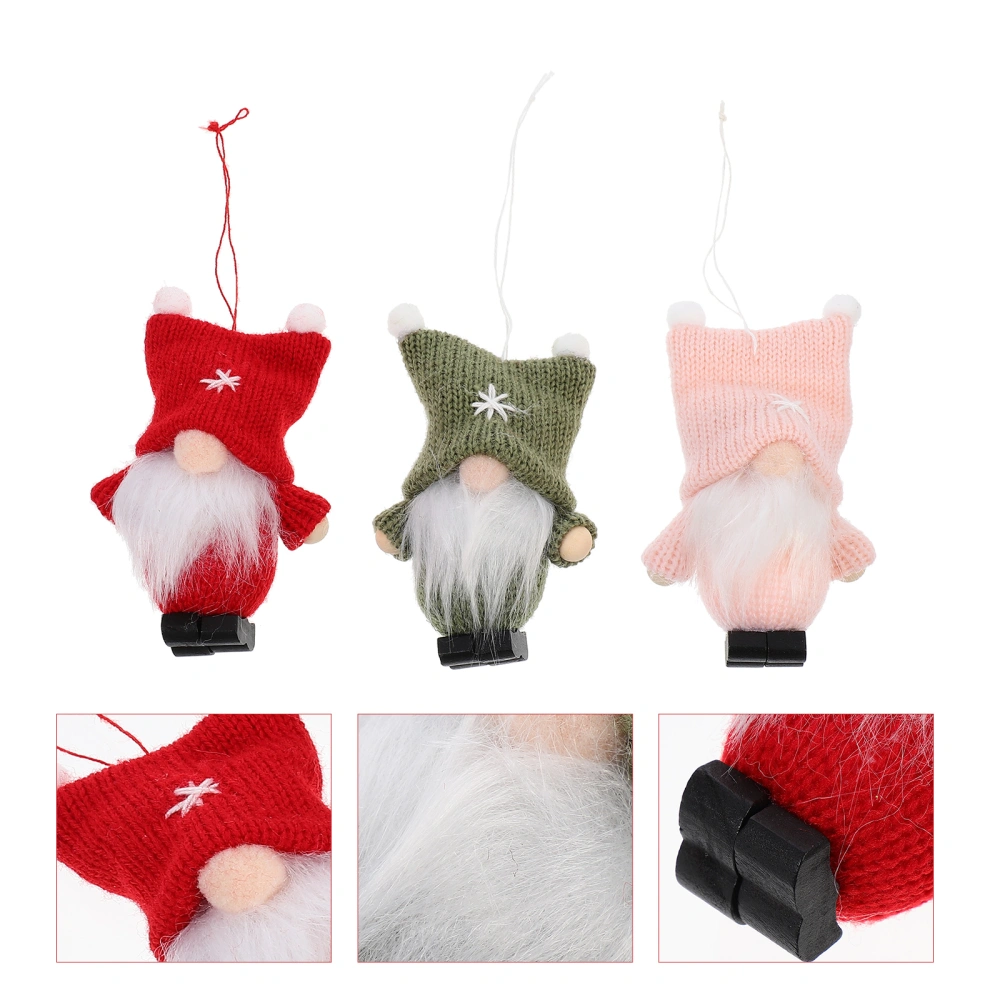 3pcs Christmas Tree Hanging Dolls Christmas Doll Pendants Tree Doll Pendants