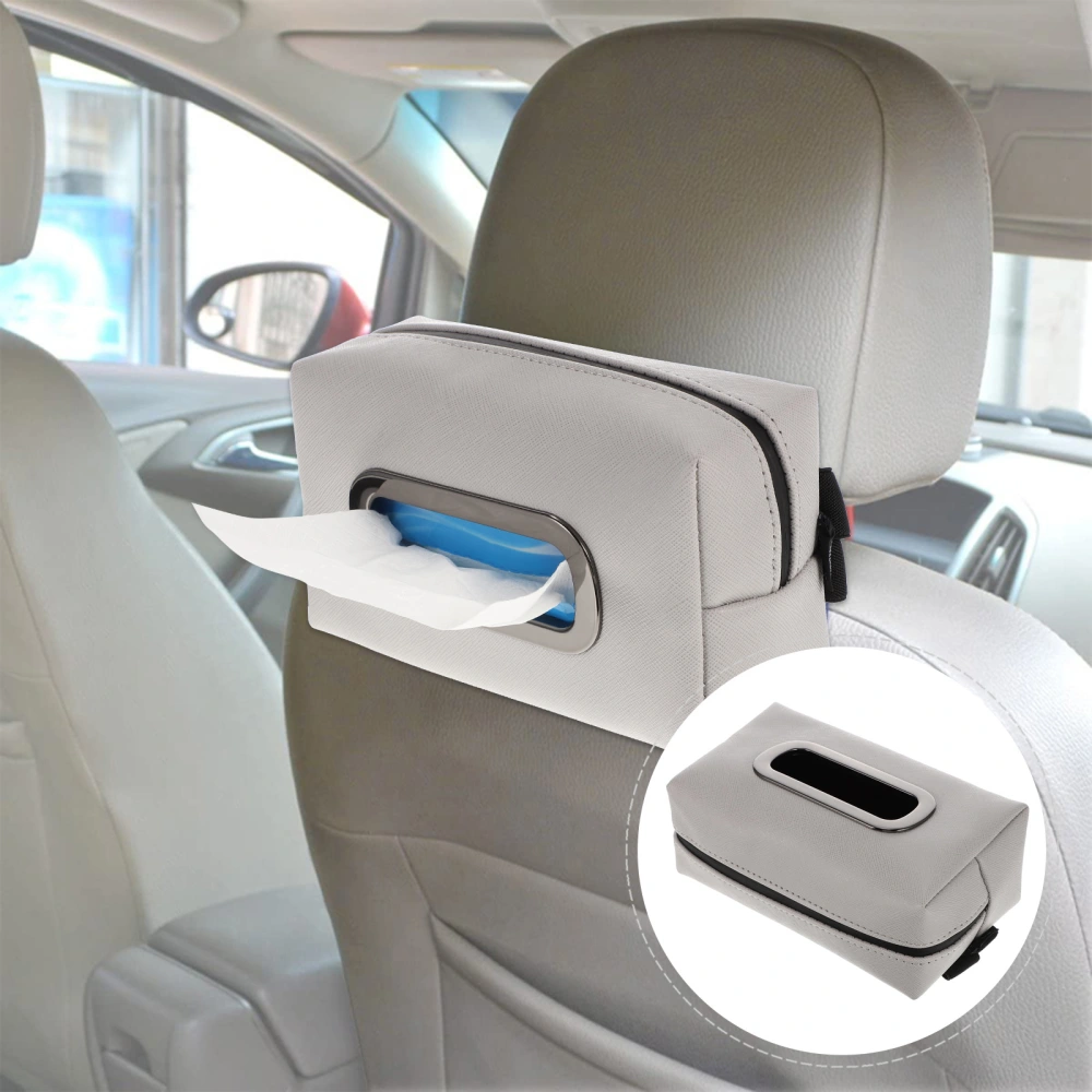 Car Tissue Holder Sun Visor Napkin Holder Car Leather Tissue Storage Holder