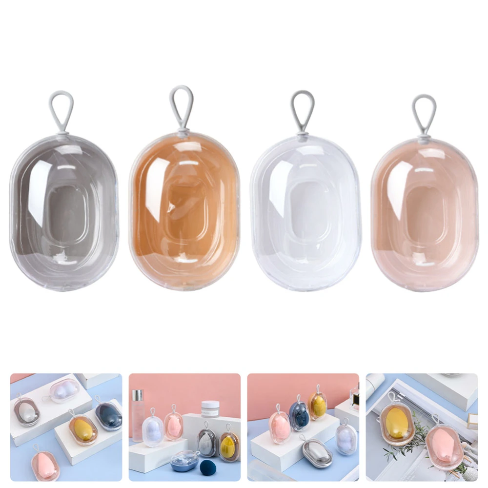 4Pcs Creative Powder Puff Storage Holder Makeup Sponge Holder for Women Using