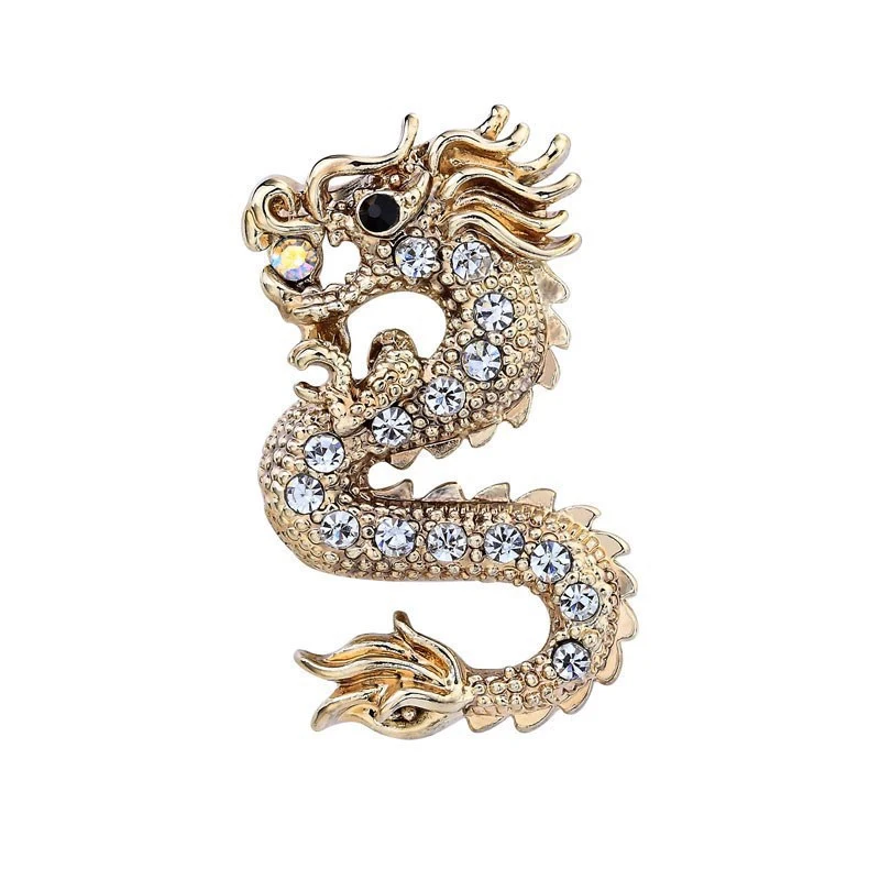 Vintage Style Dragon Brooch Pin Clothes Dragon Brooch Zodiac Brooch Decoration Suit Decorative Pin