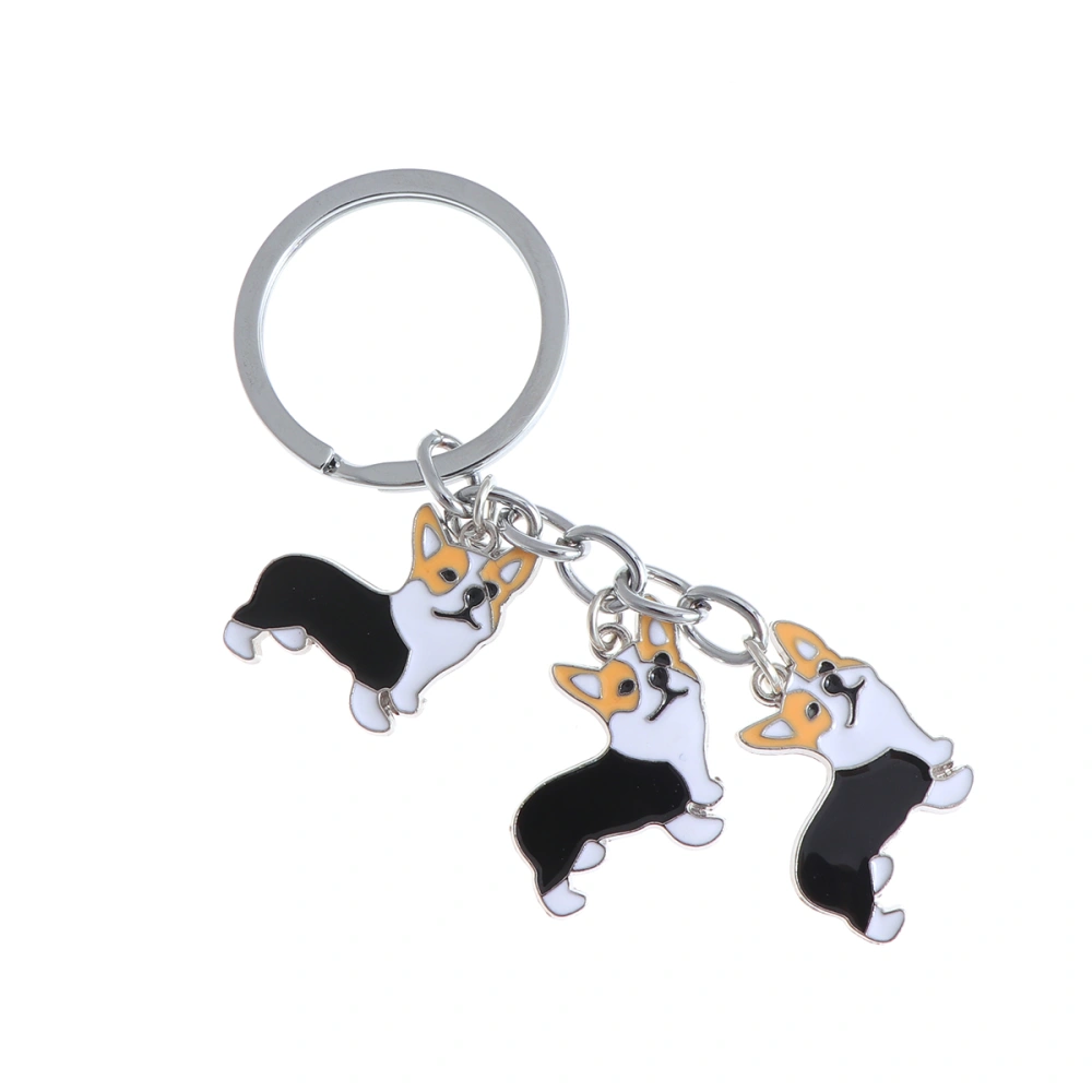 Car Keyring Dog Shape Car Key Ring Fashionable Gift Hanging Ornament for Women (Keji Dog Black)