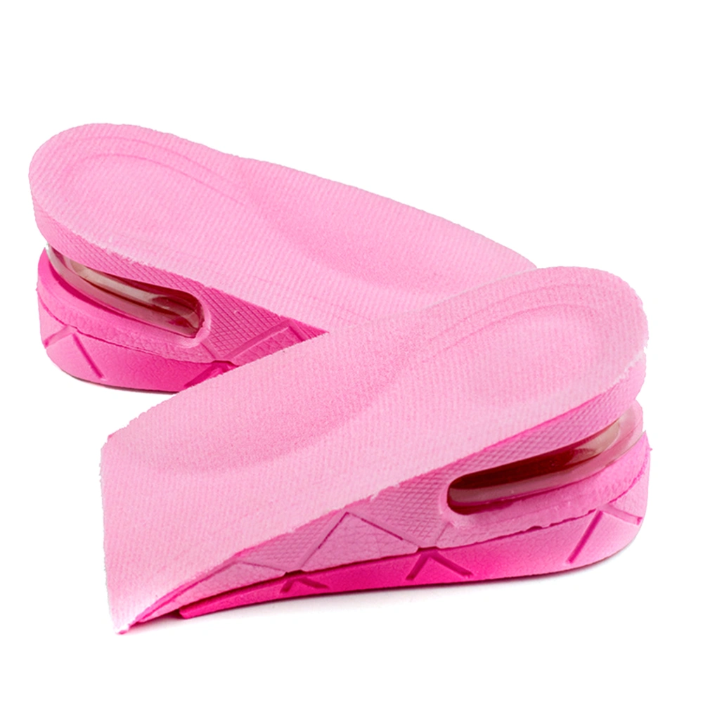 Unisex Adjustable 2 layers Height Increase Insole Heel Inserts Invisible Shoe Lifts Heel Half Insoles Shoe Elevator Inserts (Pink)