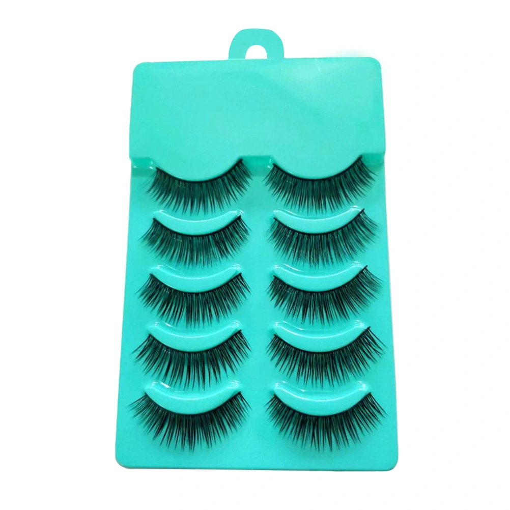 5 Pairs Fiber False Eyelashes Natural Fake Eyelashes Fashion Makeup Tools Eye Lashes Extension