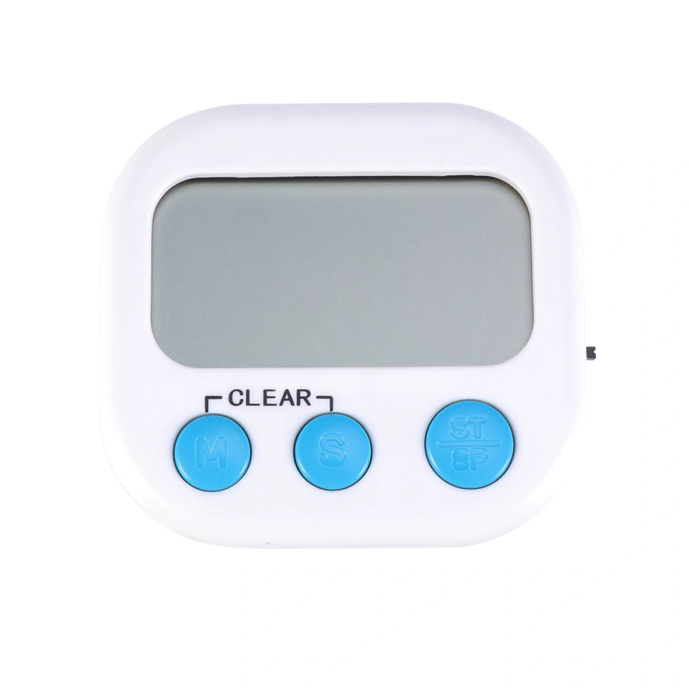 Digital Kitchen Timer Strong Magnetic Electronic Countdown and Count Up Loud Alarm without Batteries (White)