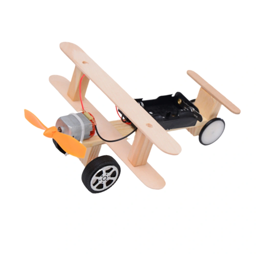 DIY Assembled Plane Model Handcraft Puzzle Airplane Toy DIY Creative Educational Toys for Kids without Battery and Pigment