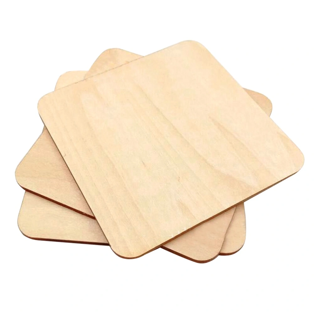 100pcs 20mm Natural Wood Pieces Square Unfinished Wooden Slices for Crafts DIY Ornaments Scrapbooking Home Decor