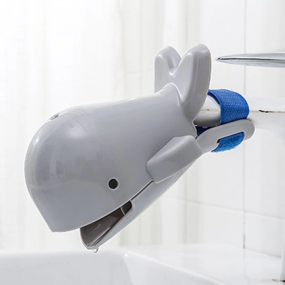 Dolphin Shaped Faucet Extender Hand Washing Device Water Sink Bathroom Accessories Creative Gift for Toddlers Kids Children (Gray)