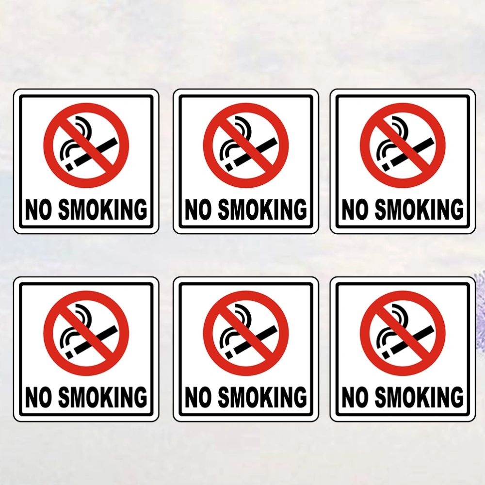 10pcs Creative No Smoking Warning Car Sticker Funny Auto Decal Paste No Smoking Sign Car Bumper Stickers Reminder (14 x 14cm)