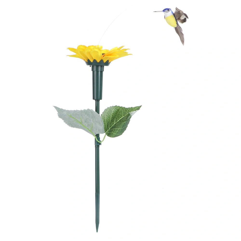 Creative Design Flying Simulation Hummingbird Solar Powered Sunflower Decoration