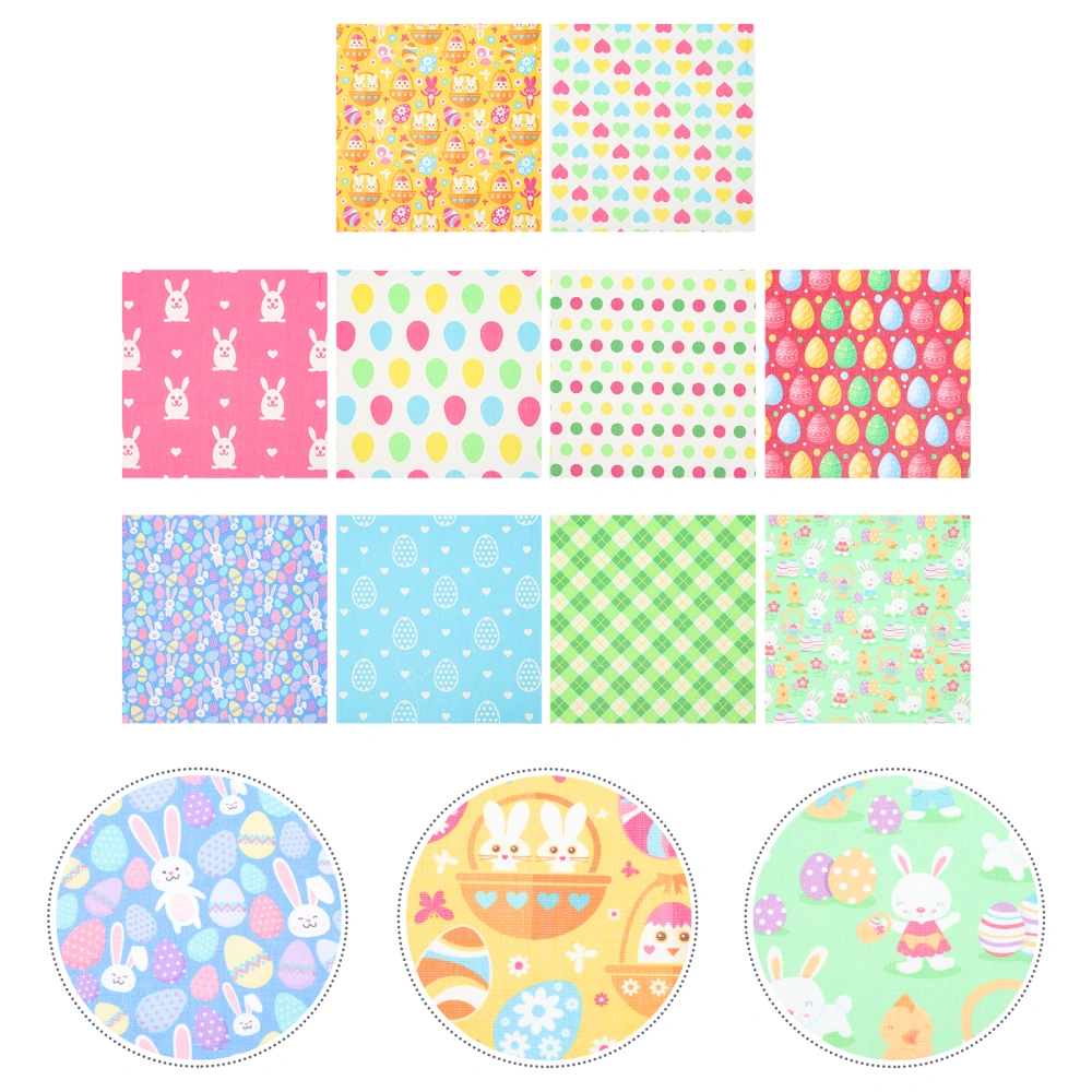 10pcs Easter Themed DIY Craft Fabrics DIY Craft Fabrics Sewing Craft Materials