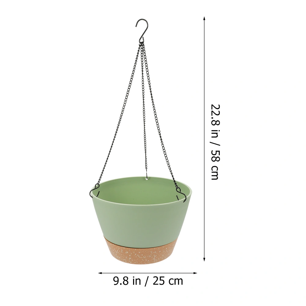 2pcs Green Plant Hanging Storage Containers Balcony Flower Pots Hanging Plants Pots