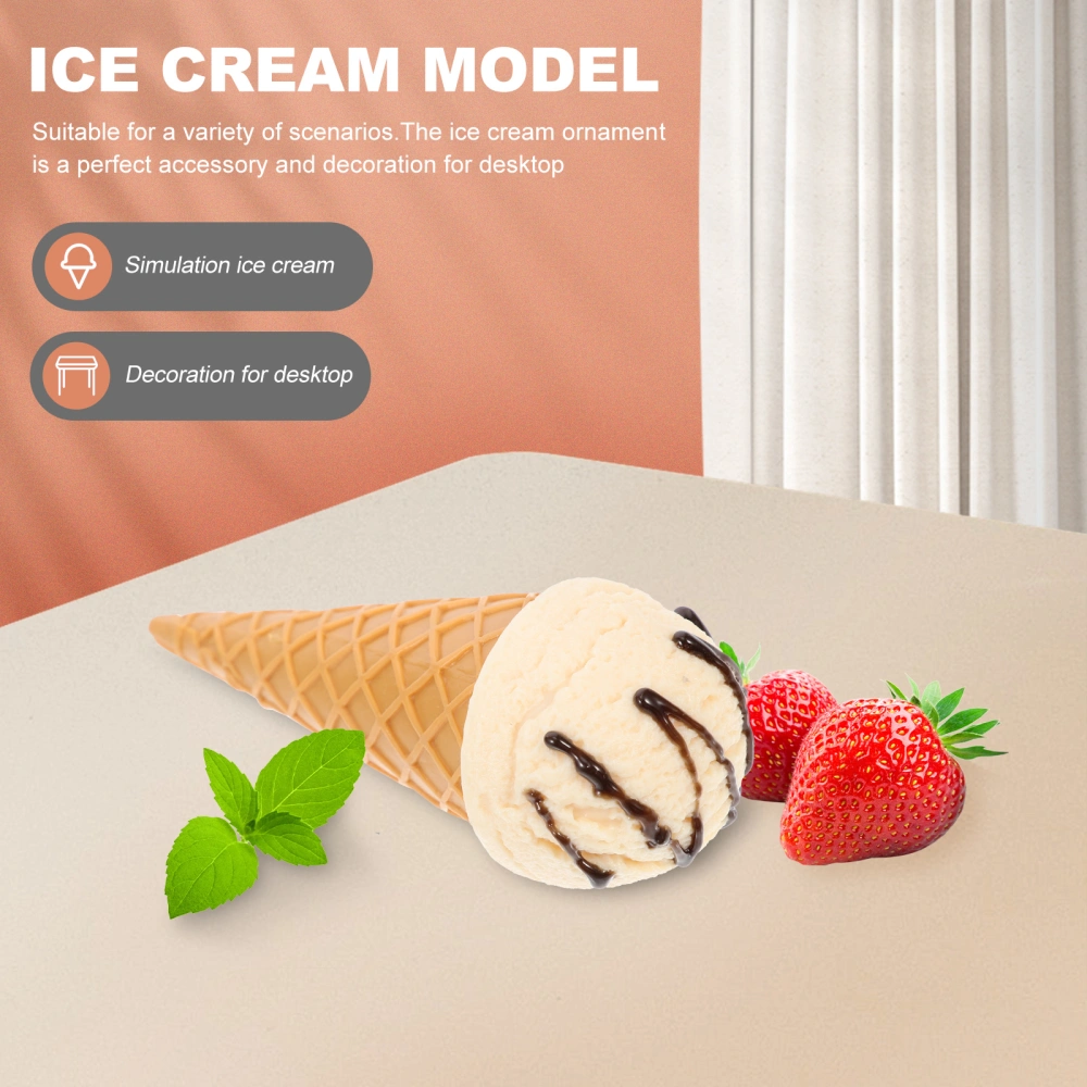 Ice Cream Toy Ice Cream Cone Toy Simulation Ice Cream Model Artificial Ice Cream Toy Shop Display Prop