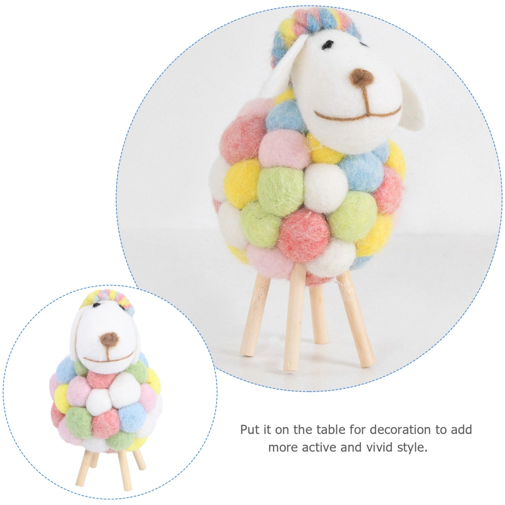 1Pc Sheep Adornment  Decor Adorable Cartoon Sheep Home Desktop Decoration