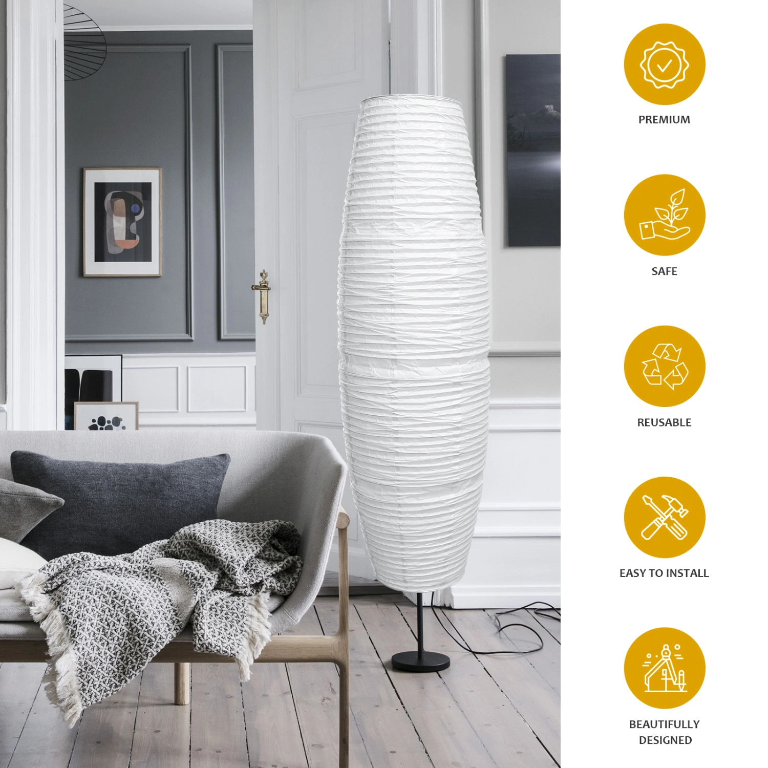 1pc Paper Lamp Shade Bedside Lamp Shade Bedroom Lampshade Floor Standing Light Cover for Home Hotel