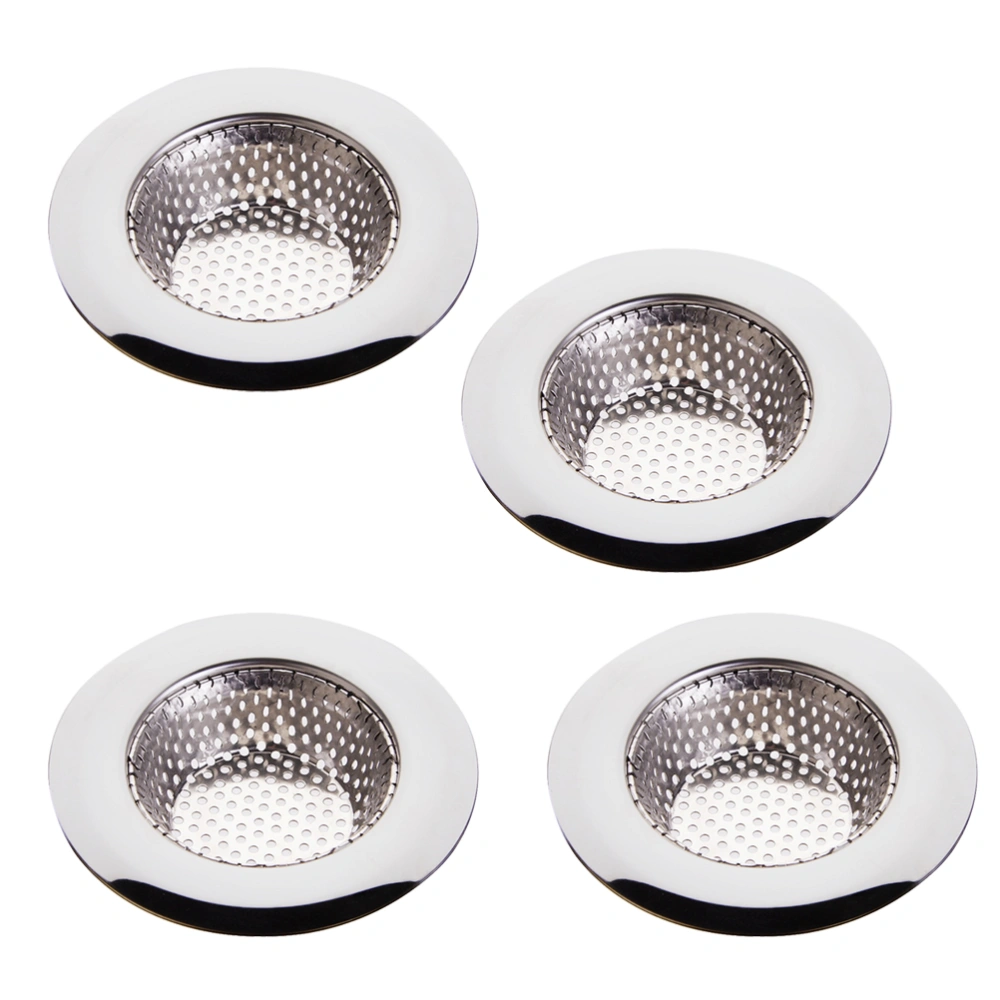 4Pcs Stainless Steel Sewer Filter Cover Sink Drain Cover Bathroom Drain Deodorant Plug Floor Drain Strainer Size S Silver