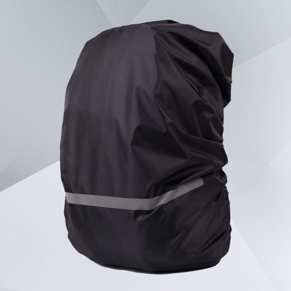 Waterproof Dustproof Backpack Rain Cover Portable Ultralight Outdoor Hiking Climbing Bag Rain Cover Size L (Black)