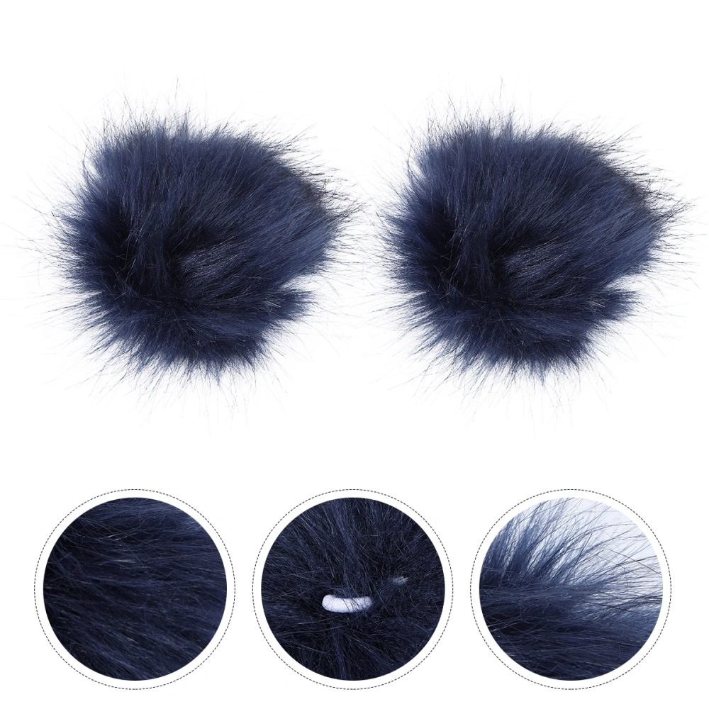 2PCS Simulated Raccoon Hair Ball Artificial Wool Ball for Shoe Clothes