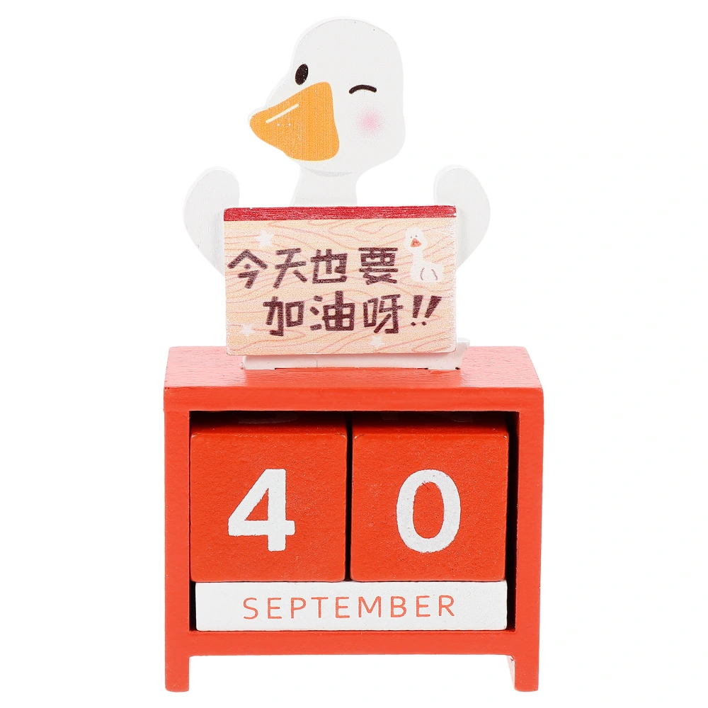 Creative Wooden Desk Calendar Desk Calendar Block Desktop Wooden Calendar