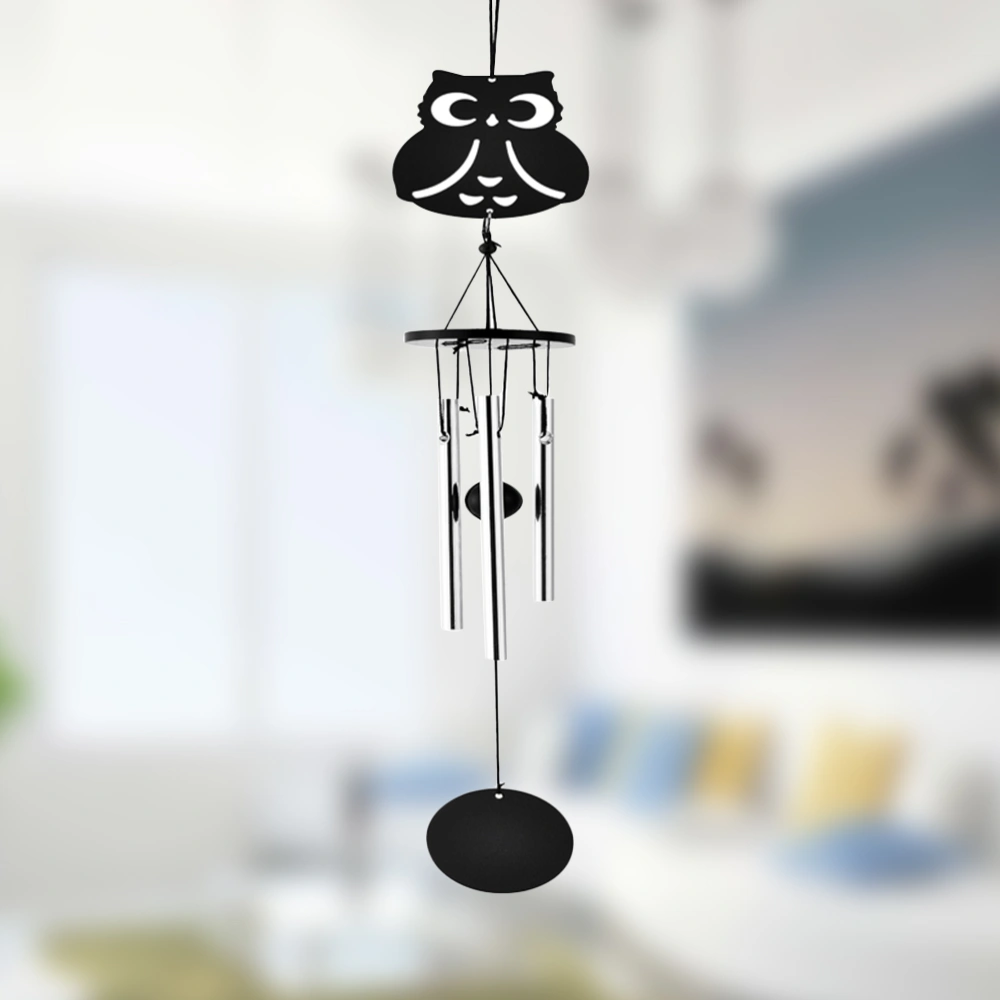 Wind Bell Metal Multi-tube Music Wind Chime Hanging Handicrafts Manual Wind Chime Ring Decoration Hanging Pendant Creative Gifts(Owl)