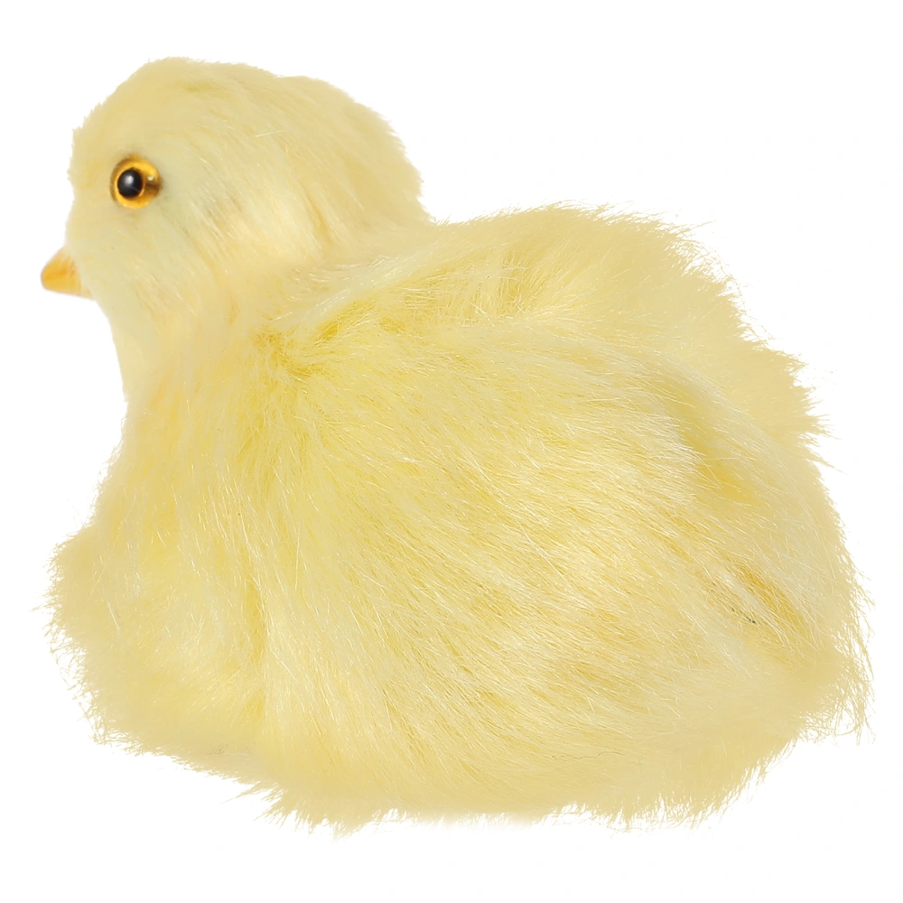 1Pc Simulated Chick Plush Doll Toy Easter Chick Doll Desktop Adormant (Hatch)