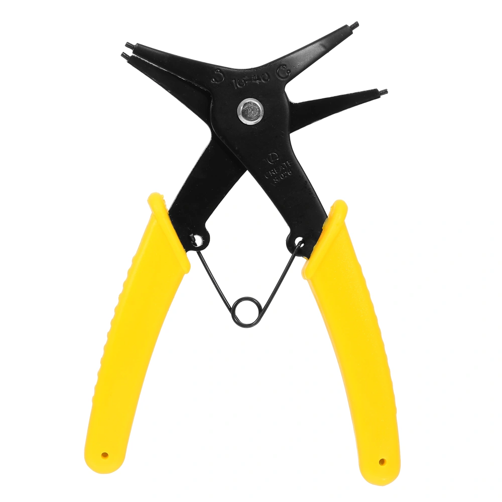 1Pc Two-in-one Circlip Plier Spring Installation Plier Removal Accessory Yellow