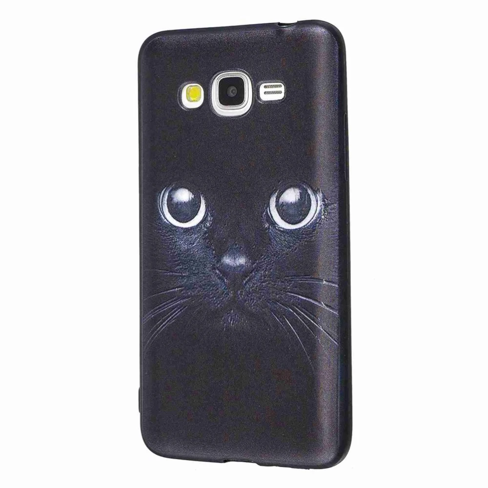 Printing Phone Case TPU IMD Film Inner Film Phone Cover Shell for J2 PRIME/G530 (Black Cat)