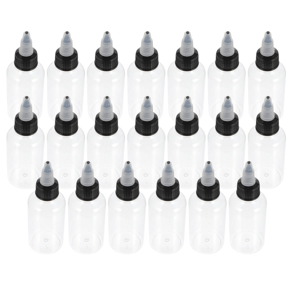 20 Pcs Squeezing Bottles Ink Caulking Bottles Clear Extrusion Bottles 50ml