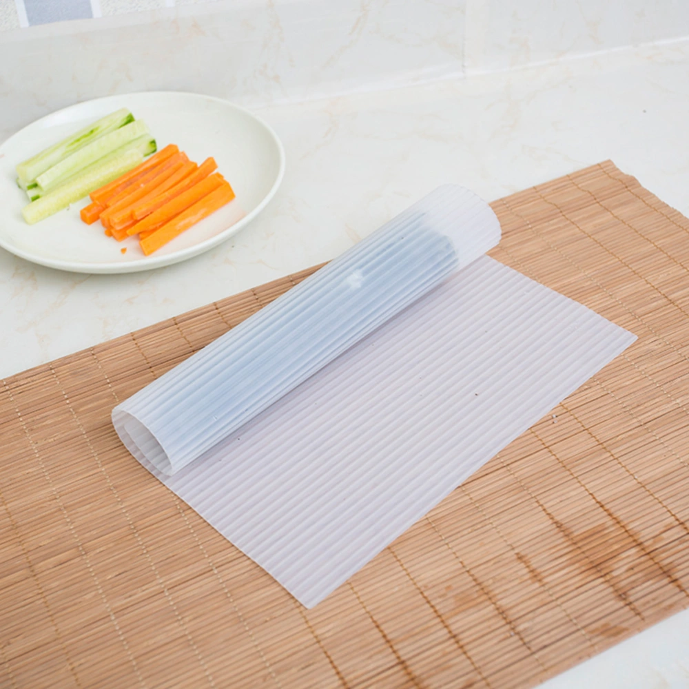 Multifunctional Sushi Roller Mat Cake Roller Wave Pattern Oven Mat Heat Insulation Pad (White)