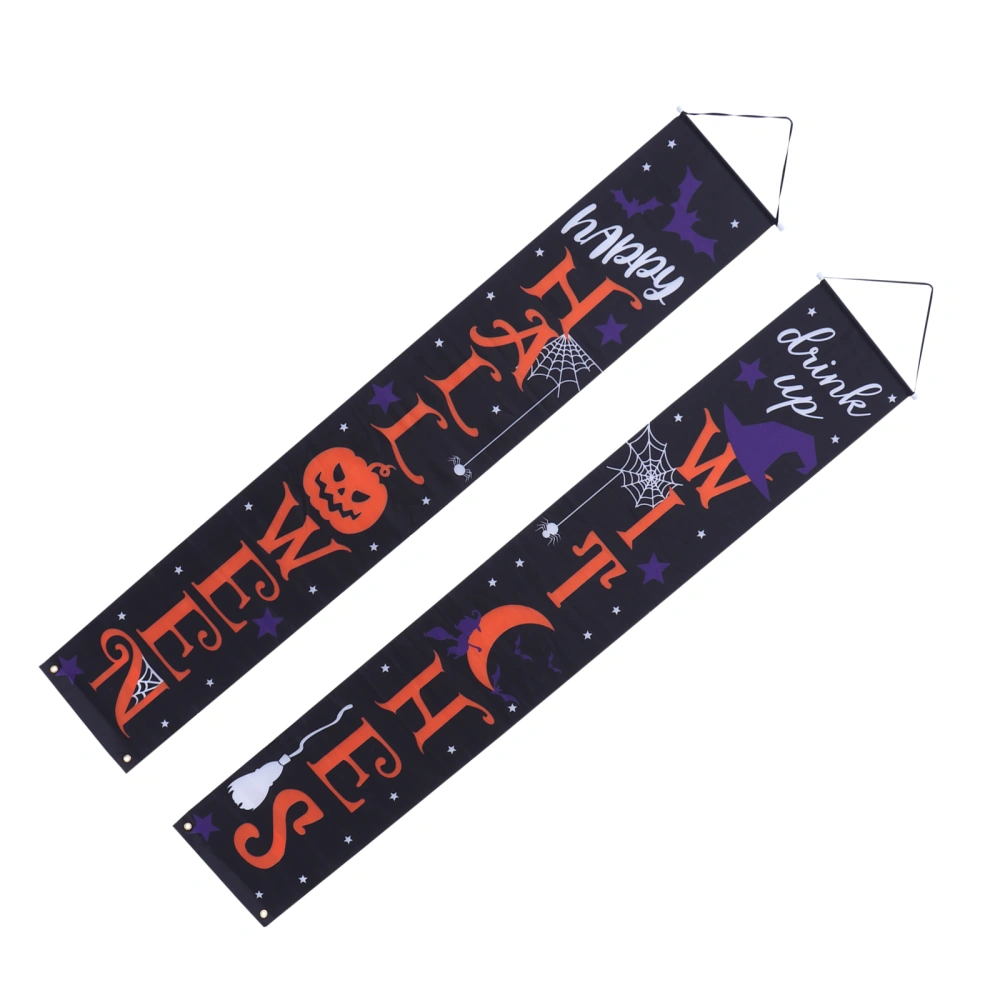 1 Set Halloween Porch Banners Outdoor Door Adornment Home Door Decal Decors