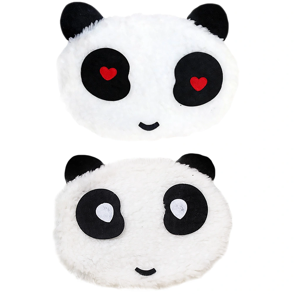 2pcs Lovely Cotton Face Cover Cartoon Panda Pattern Warm Mouth Nose Cover