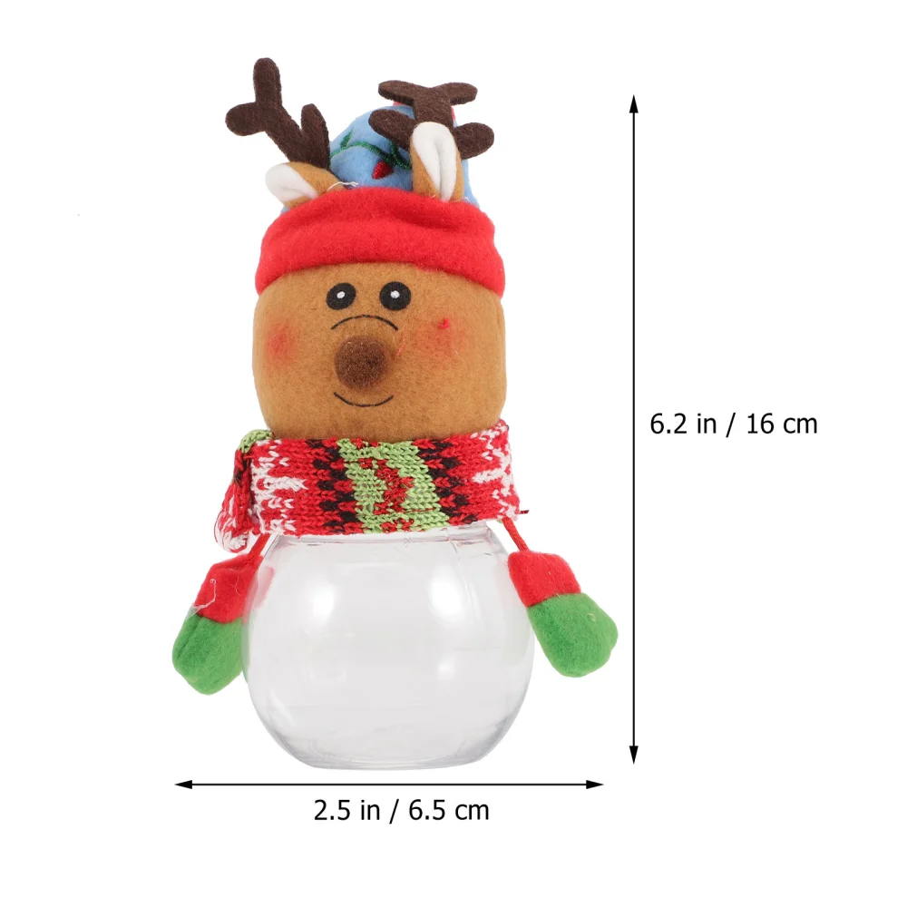 2pcs Christmas Gift Box Cartoon Plastic Candy Box Decorative Box for Party