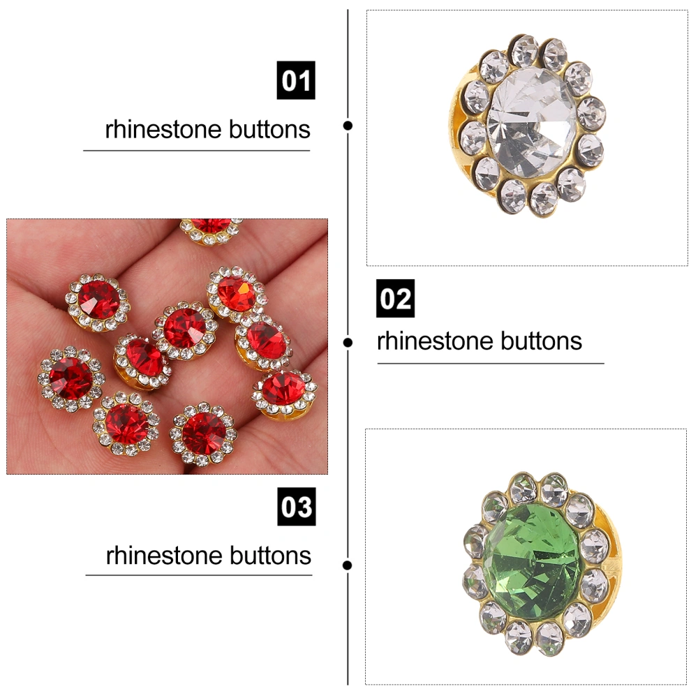 Sunflower Sew on Rhinestone Glass Buttons DIY Jewelry Sewing Accessories