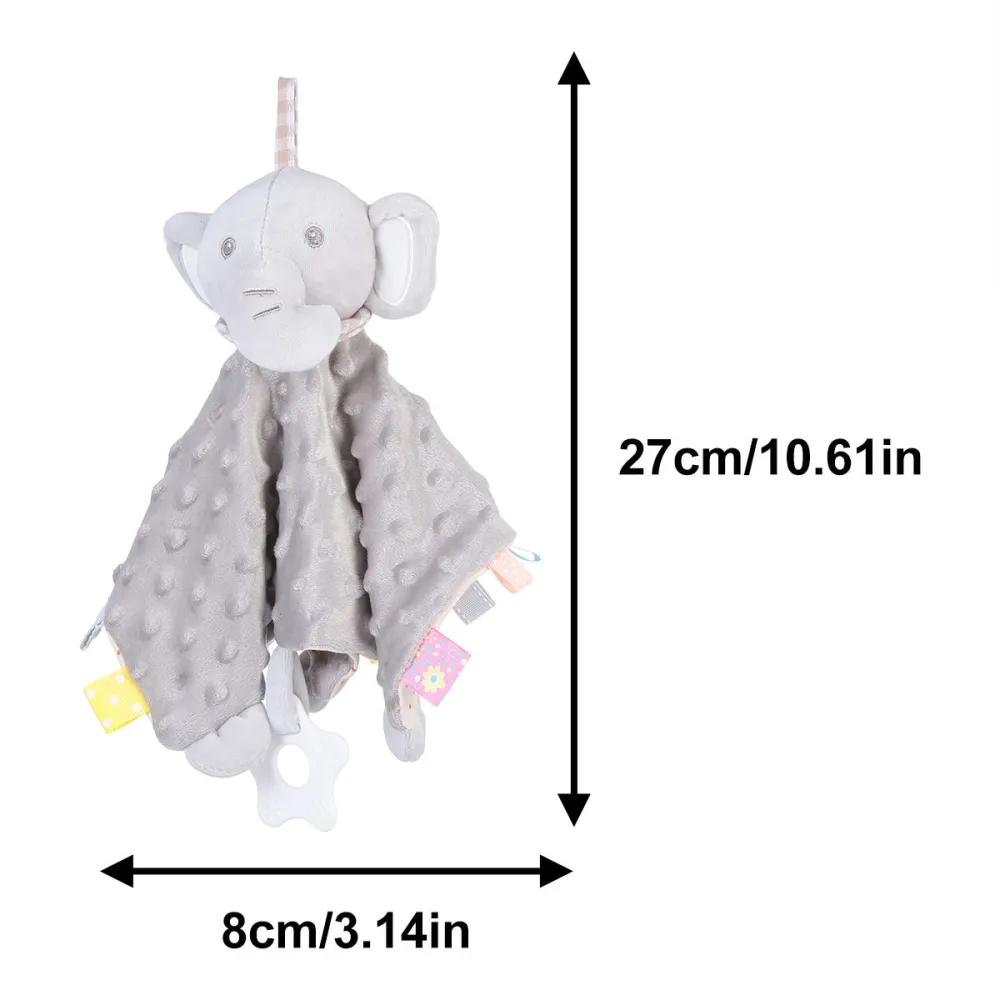 1Pc Elephant Shaped Baby Appeasing Towel Baby Sleeping Doll Pacifying Towel