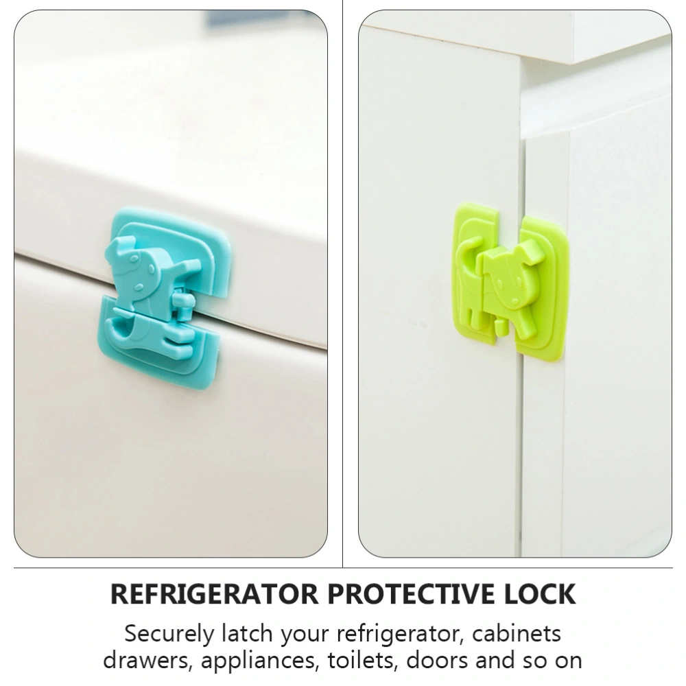 4pcs Kid Safe Locks Cartoon Child Safety Lock Baby Refrigerator Safety Locks