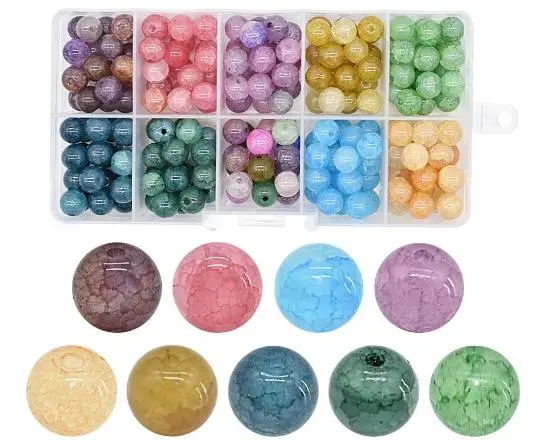 1 Box Glass Beads Bulk Beads Craft Beads for Necklace Earrings Bracelet Making Jewelry Making