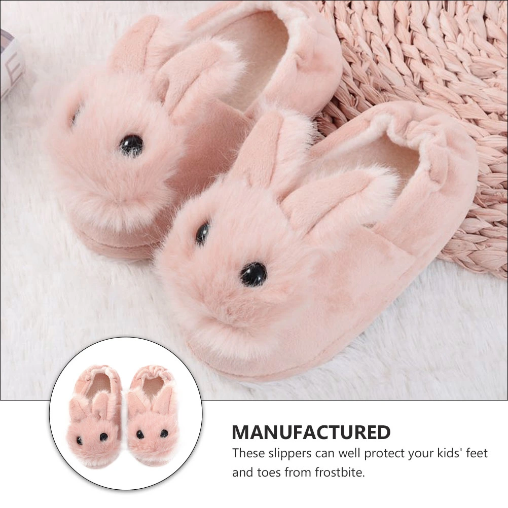 1 Pair of Lovely Skid-proof Slippers Rabbit Shape Nonslip Slippers (Size 15/16)