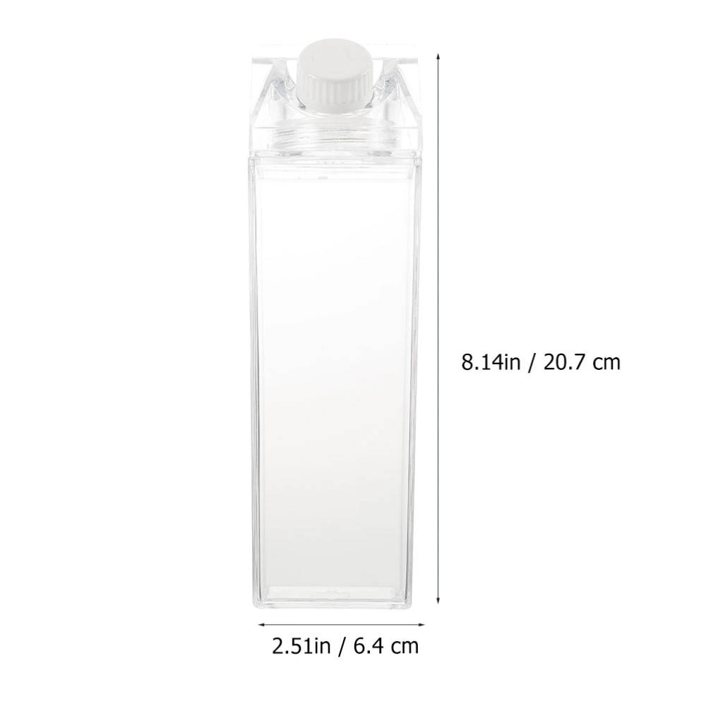 3Pcs Carton Milk Bottles Household Water Bottles Transparent Milk Containers Outdoor Accessory