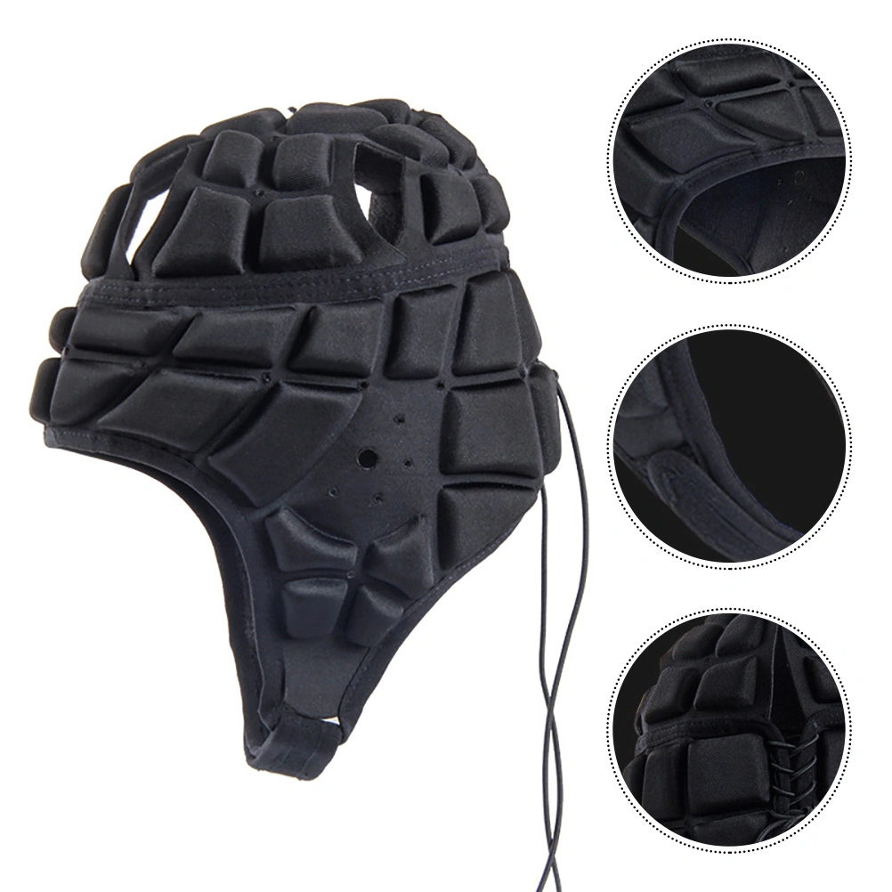 Adjustable Goalkeeper Helmet Outdoor Sports Football Rugby Head Protector Hat