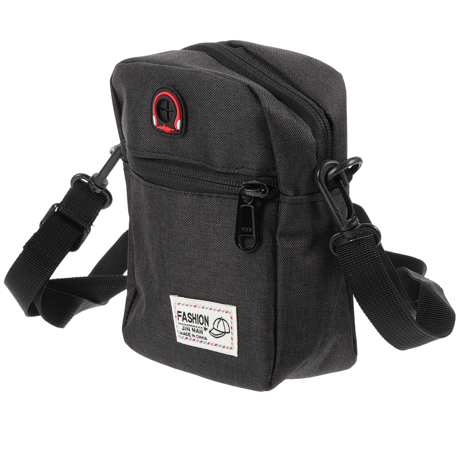 Black Multifunctional Male Shoulder Bag Waterproof Phone Bag Fashion Crossbody Pouch Portable Phone Bag