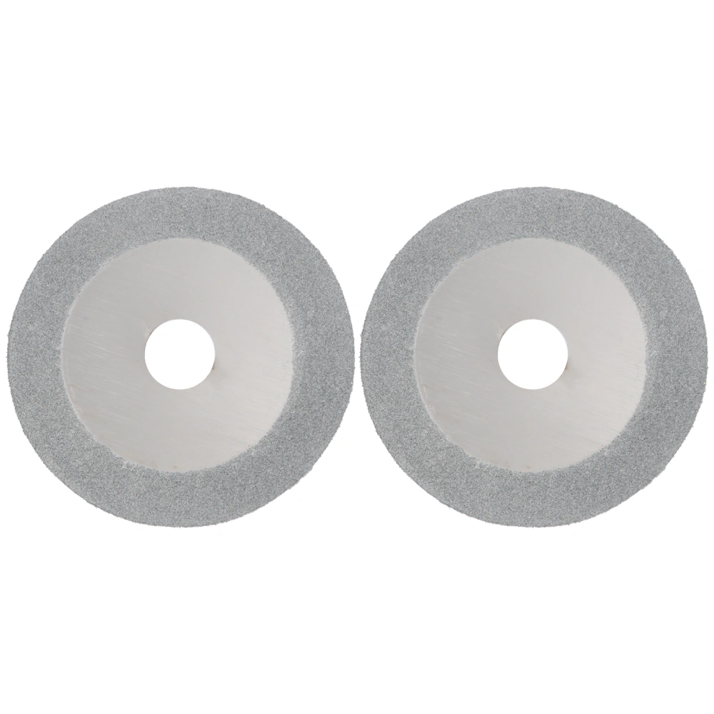 2Pcs 100mm Diamond Cutting Discs Cut Off Wheel Cutting Glass Plate Jade Cutter Grinding Plate for Glass Home (Grey)