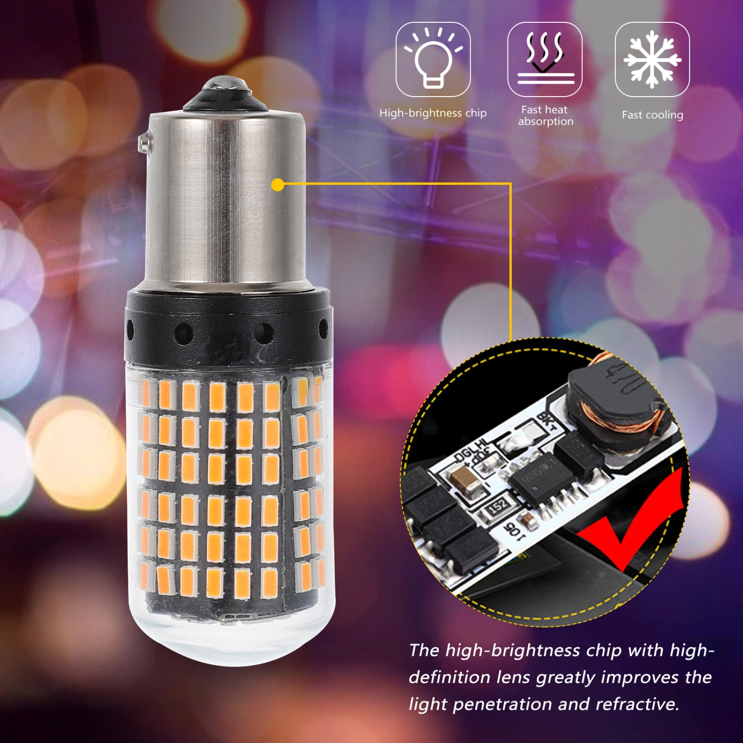 Automotive LED Turn Signal Light Decoding Anti-stroboscopic Warning Light