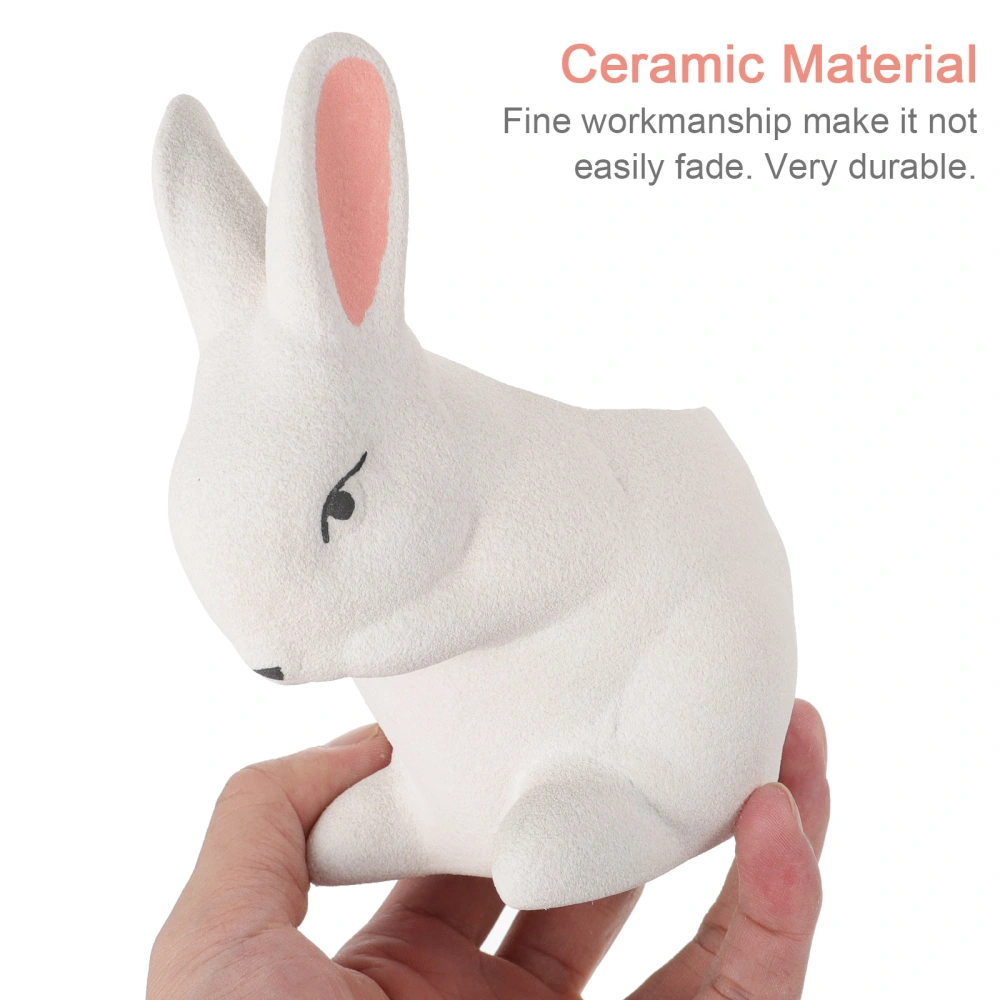 1Pc Frosted Rabbit Shape Design Flowerpot Lovely Animal Shape Desktop Decor