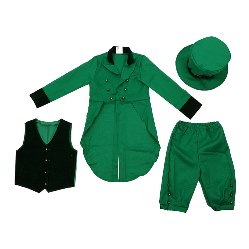 Elf Performance Cosplay Clothes Festival Party Costume for St. Patrick's Day (Children Style, Suitable for 100-110cm Height)