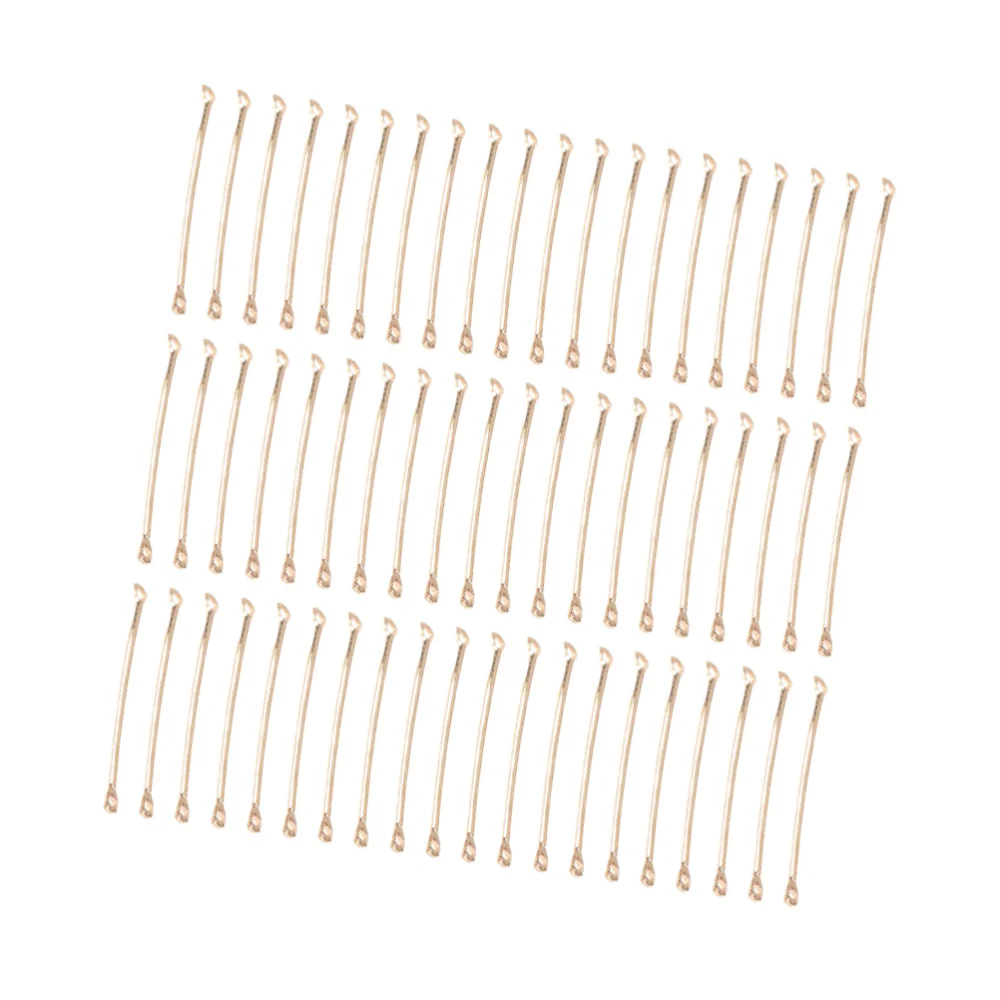 200pcs Eardrop Connection Rod Accessories Decorative Earring Jewelry Accessories for Woman (Golden 35mm)